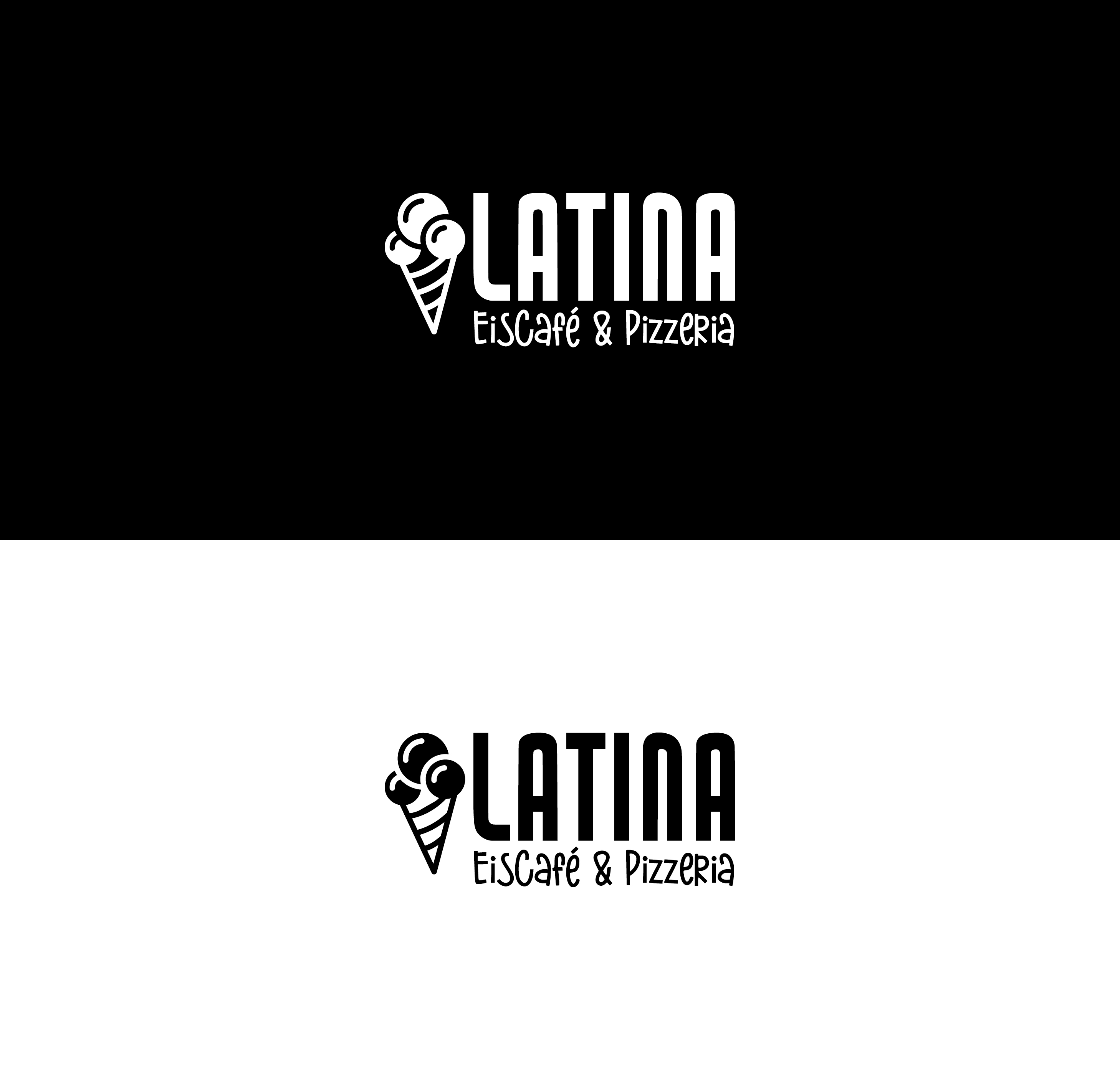 Latina Eiscafe & Pizzeria Corporate Design Logo