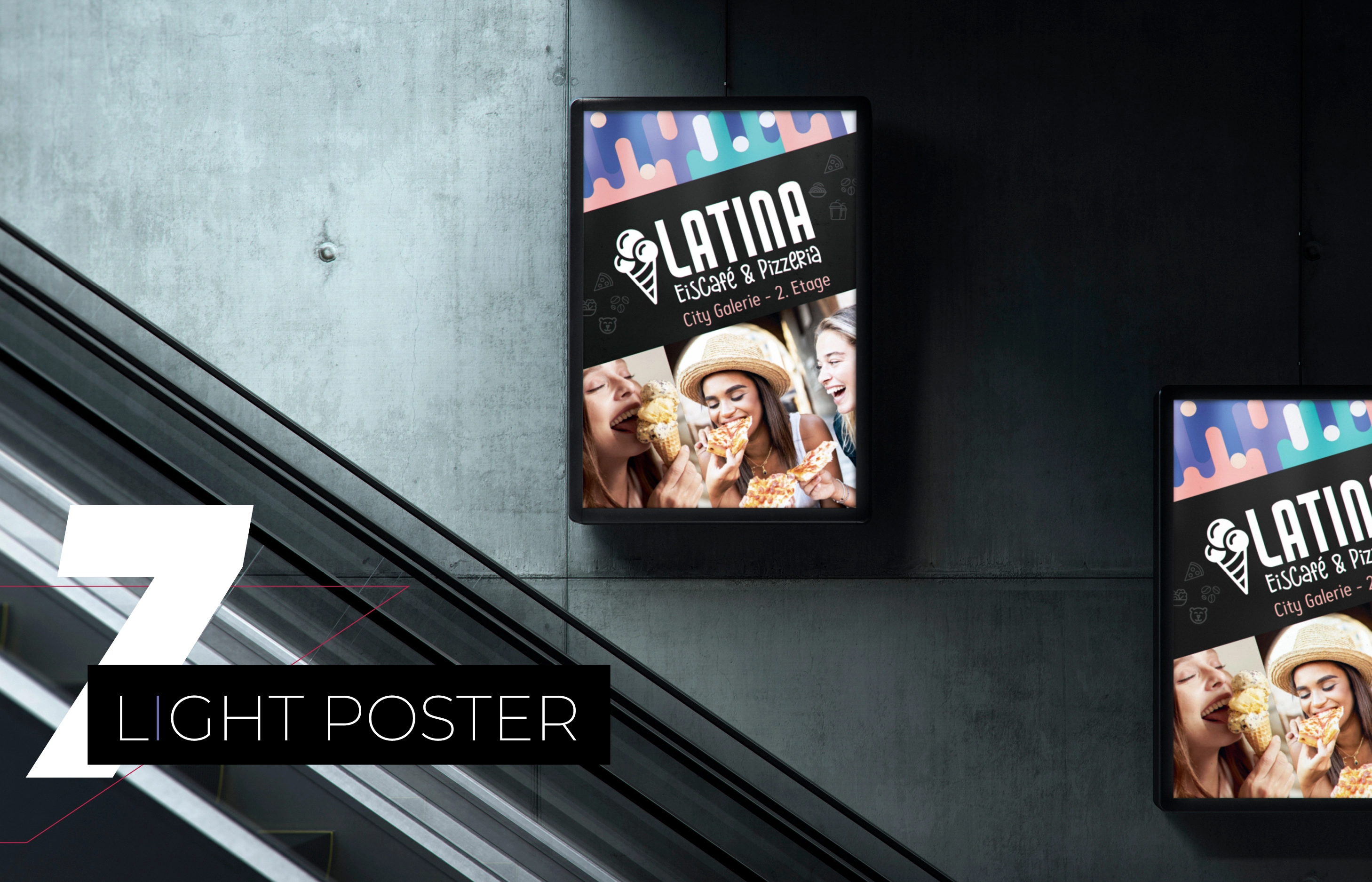 Latina Eiscafe & Pizzeria Lightposter