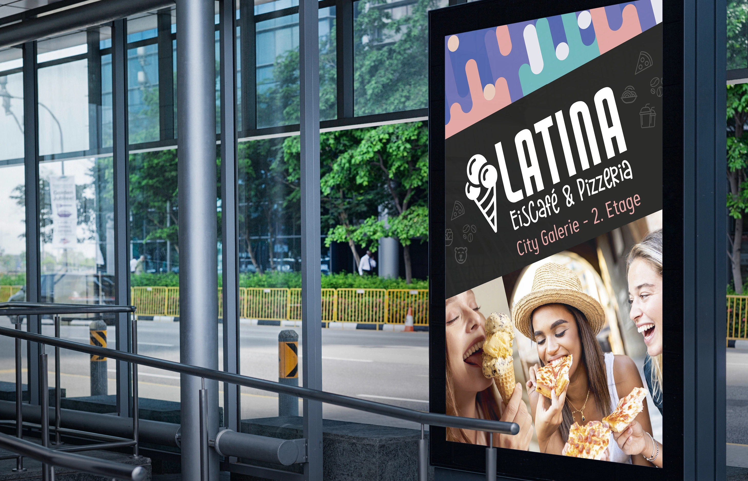 Latina Eiscafe & Pizzeria Lightposter